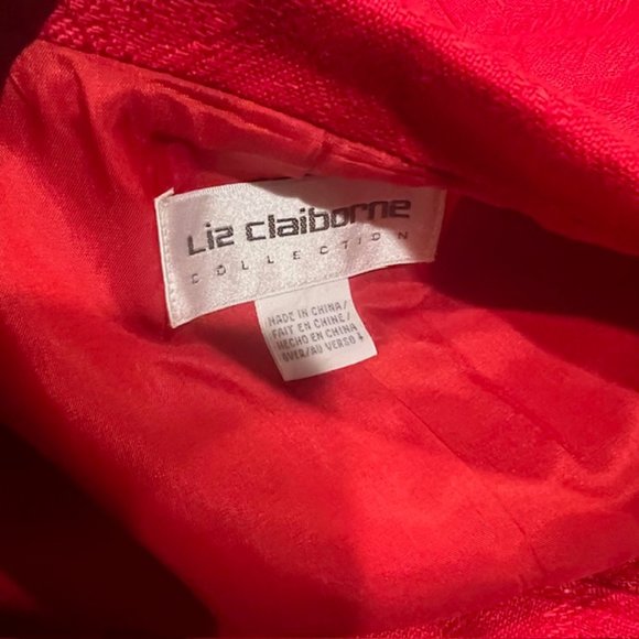 Liz Claiborne Red Double Breasted Long Sleeve Jacket Size 6 - Picture 10 of 10
